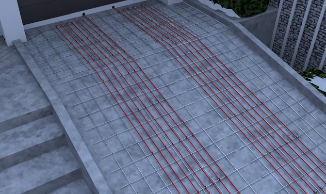 Kültéri fűtőkábel vastag rétegrendhez