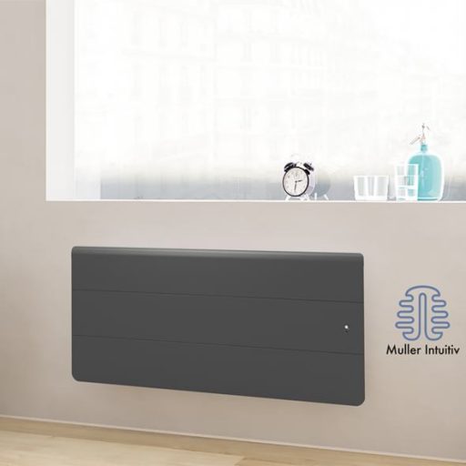 Intuis Axoo Smart EcoControl prémium fűtőpanel, fekete, fekvő - optimalizált energiafelhasználással, jelenlétérzékeléssel