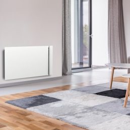   Radialight Kyoto prémium elektromos fali fűtőpanel, fényes fehér - jelenlétérzékelés, extra vékony dizájn, kiegészítő WiFi modullal felszerelhető