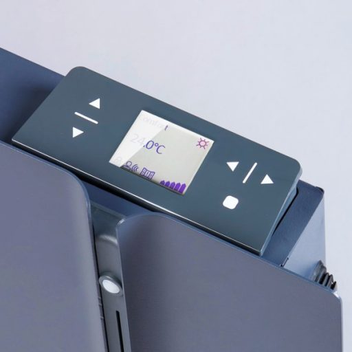 Radialight Kyoto prémium elektromos fali fűtőpanel, antracit - jelenlétérzékelés, extra vékony dizájn, kiegészítő WiFi modullal felszerelhető