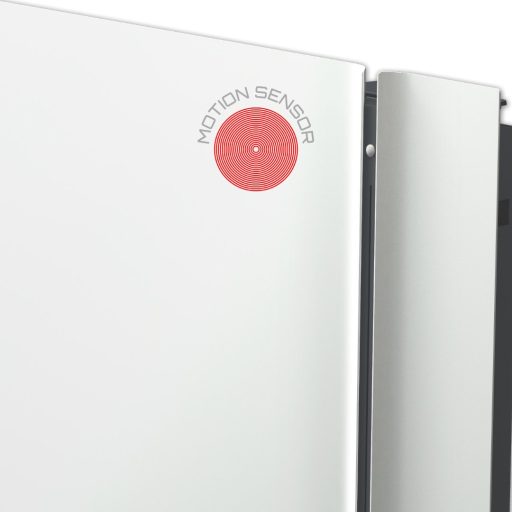 Radialight Kyoto prémium elektromos fali fűtőpanel, fényes fehér - jelenlétérzékelés, extra vékony dizájn, kiegészítő WiFi modullal felszerelhető