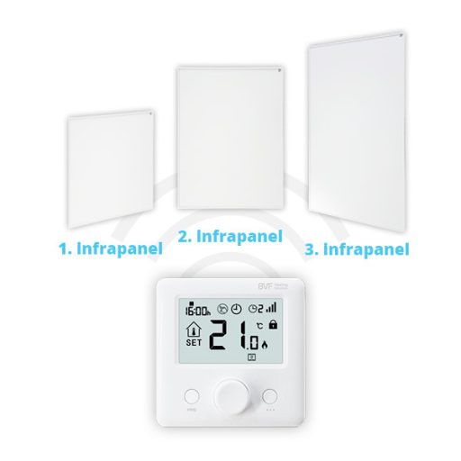 BVF 24-P RF vevőegység infrapanelekhez - 24-FP termosztát rendszer bővítéséhez