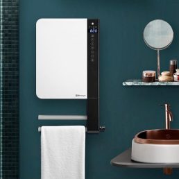   Radialight Windy 2B fürdőszobai gyorsfűtú készülék 1000/1800 W - törölközőtartó rudakkal, halk működéssel és jelenlétérzékelő funkcióval