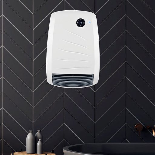 Radialight Bali fürdőszobai fali gyorsfűtő készülék 1200/2000 W - gyors felfűtéssel, beépített digitális termosztáttal