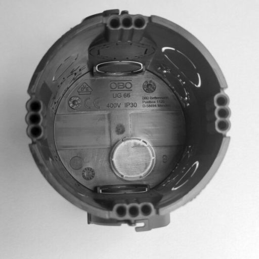 OBO UG 66 vakolat alatti szerelvénydoboz, 65x66mm - termosztátok és kötődobozok beépítéséhez