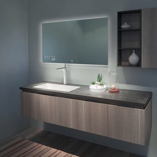 BVF ADELIG okostükör Bluetooth hangszóróval 100x60cm 350 W - LED világítással, páramentesítéssel és okosfunkciókkal