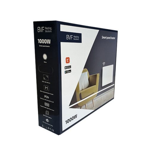 BVF CP1 WiFi elektromos fűtőpanel - távolról vezérelhető okos készülék, gyors felfűtéssel, programozhatósággal
