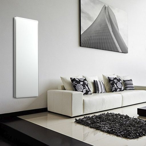 Radialight ICON WiFi prémium függőleges fali fűtőpanel, fehér - távolról vezérelhető okos készülék, energiatakarékos működéssel
