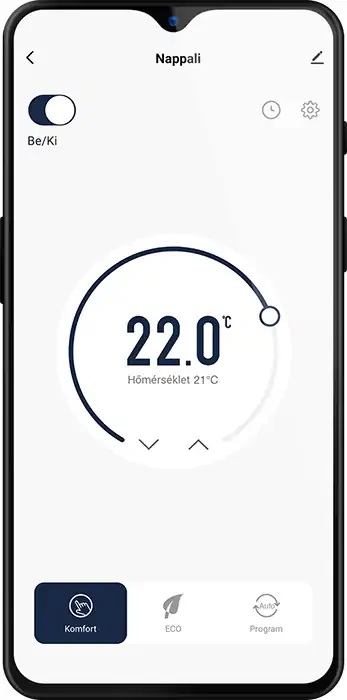 BVF 801 WiFi termosztát – készülékfotó
