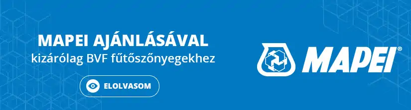 BVF H-MAT fűtőszőnyeg – Mapei kompatibilitás